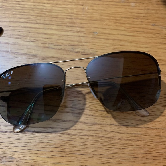 Ray Ban Polarized New Caravans Mint Condition Pre-owned light Gold/Brown Lenses - Picture 5 of 8